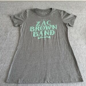 Zac Brown Band Concert T-Shirt Jekyll & Hyde 2015 Tour Gray Women's Size Large